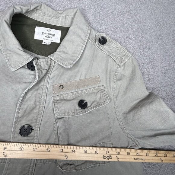 Cotton On Utility Surplus Jacket Mens Medium Harajuku Field Jacket Cargo Skull - Picture 8 of 12